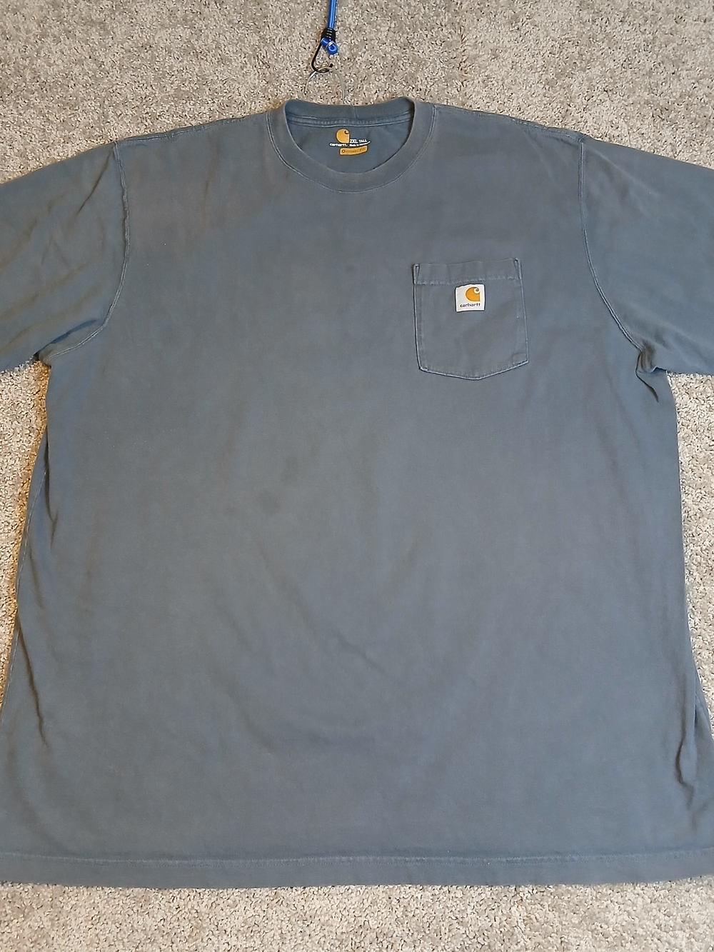 Carhartt 2XL Tall Men's Gray Original Fit Pocket T-Shirt 100% Cotton Tall Fit